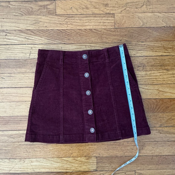 Forever 21 - Women's Burgundy Corduroy Skirt - Picture 7 of 7
